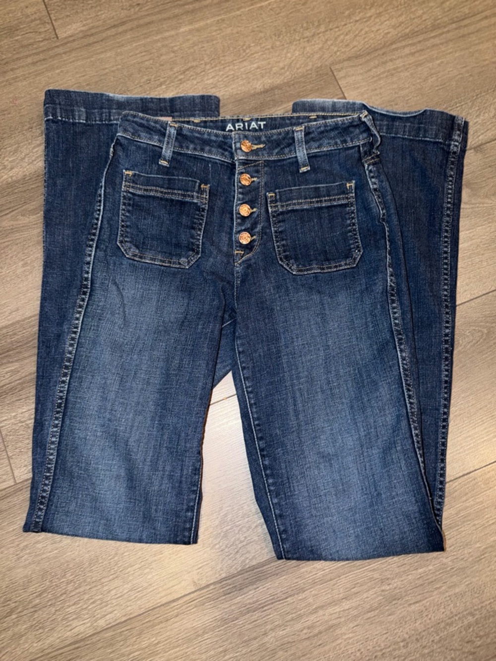 Ariat Women's 28XL High Rise Trouser Jeans with Button Fly